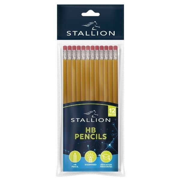 12 Pack HB Pencils With Eraser Tops Students Home P3081 A
