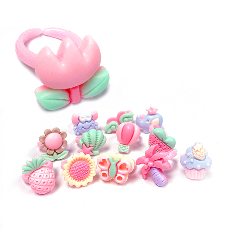 Cute Pastel Party Rings x 10 ( ONE OFF DEAL )