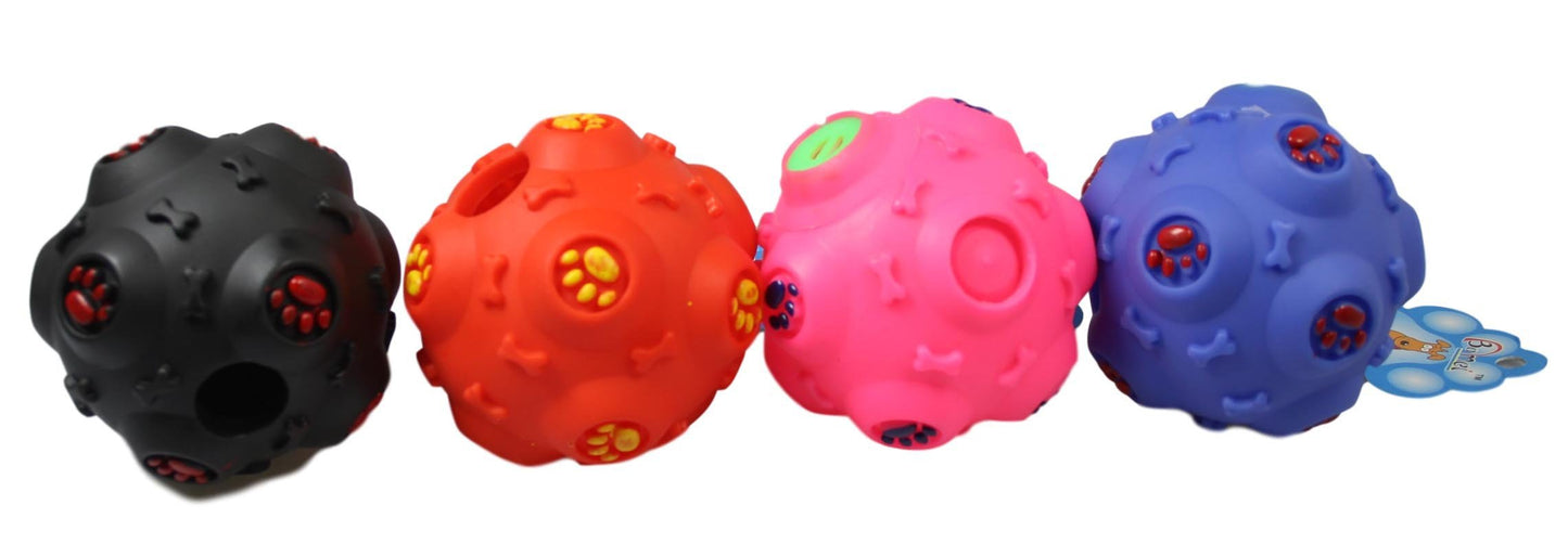 Pet Dog Toy Ball with Sound Assorted Colours 5188