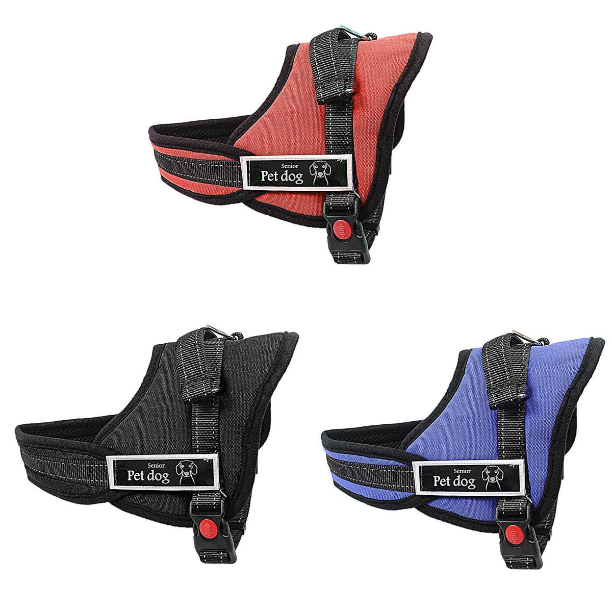 Pet Dog Adjustable Harness Size Medium Assorted Colours