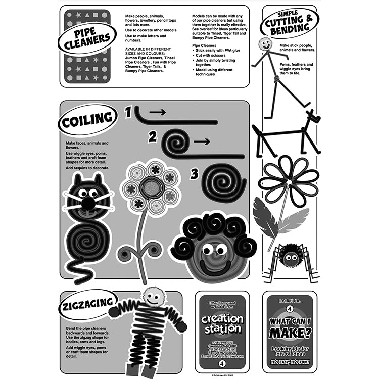 Coloured 15cms Pipe Cleaners Handy Pack