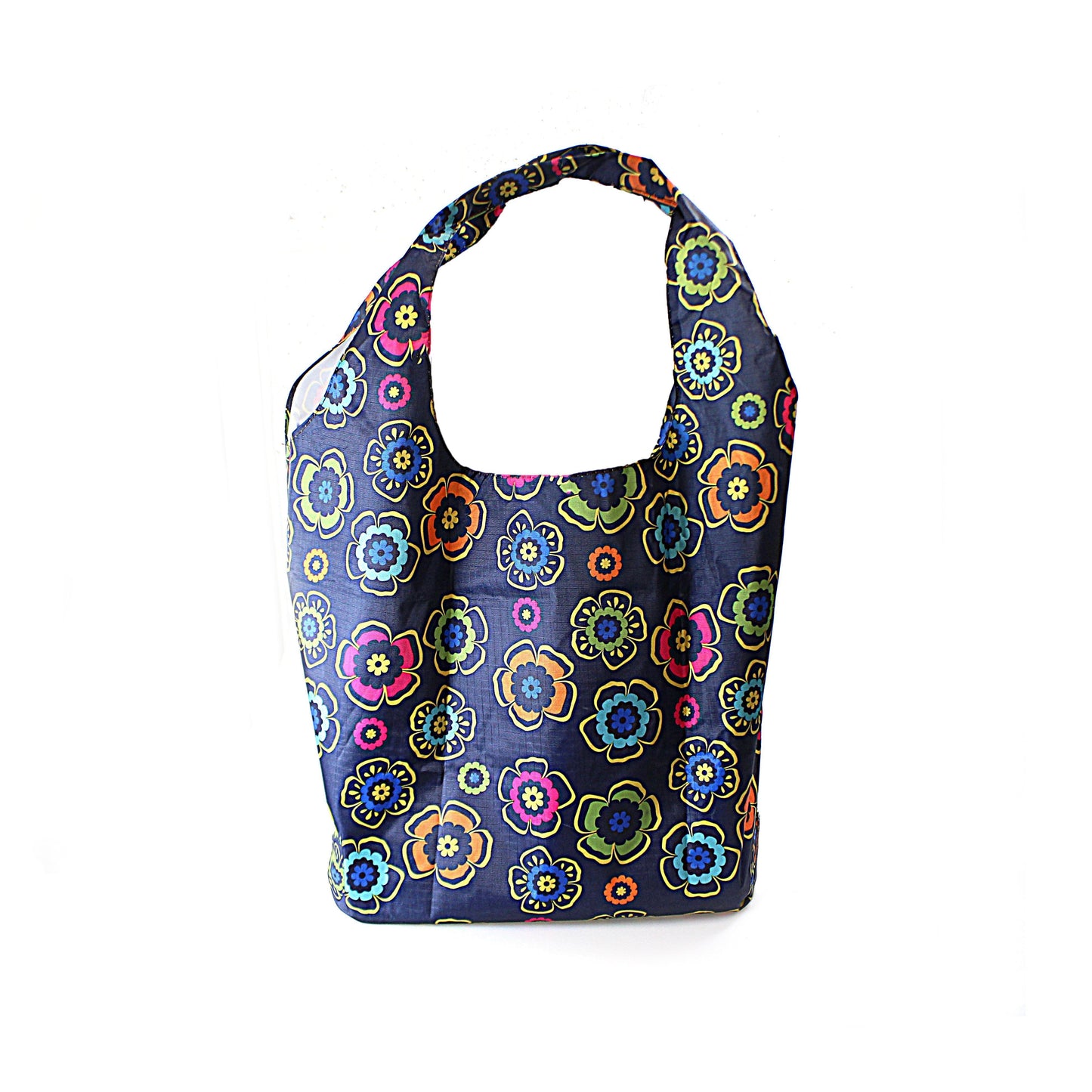Foldable Reusable Shopping Carrier Bag with Zipper 18 cm Assorted Designs 1114