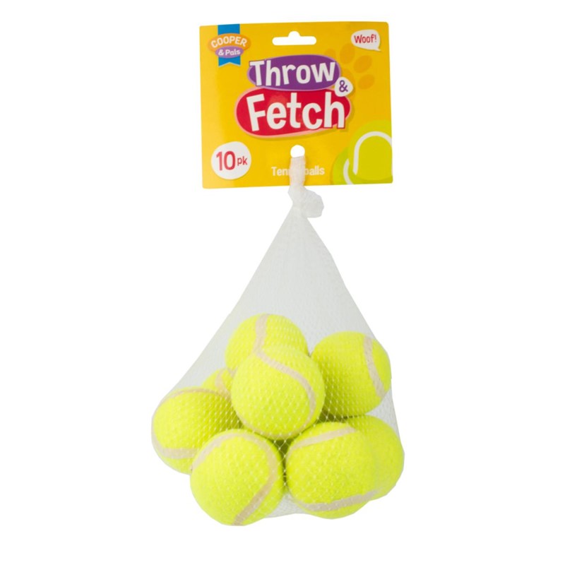 Pet Dog Toy Bag of 10 Tennis Balls 323984