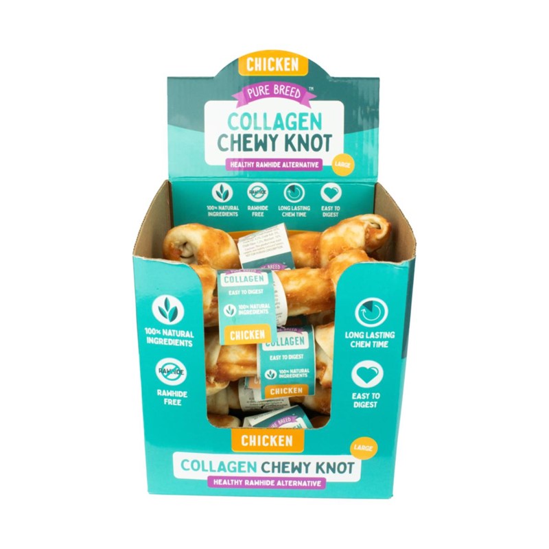 Pet Dog Treats Large Collagen Chew Knot Chicken 323899