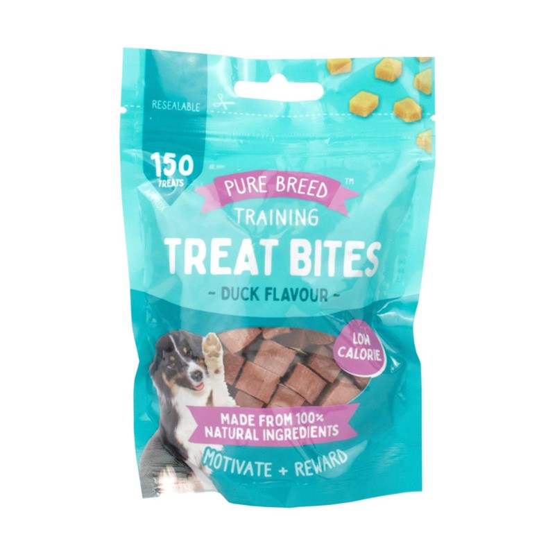 Pet Dog Treats Training Treat Bites Dry Duck Cubes 100g 323888