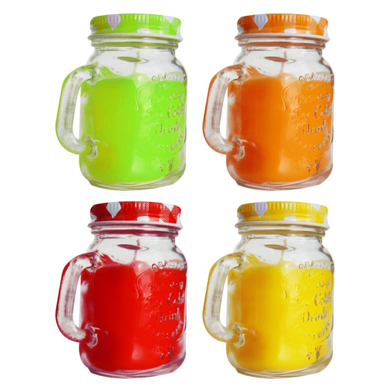 Scented Farmhouse Jar Candle Assorted Colours