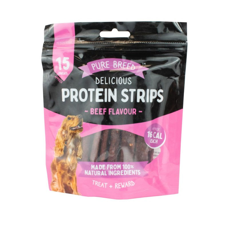 Pet Dog Treats Delicious Protein Strips Beef Flavour 150g 323893
