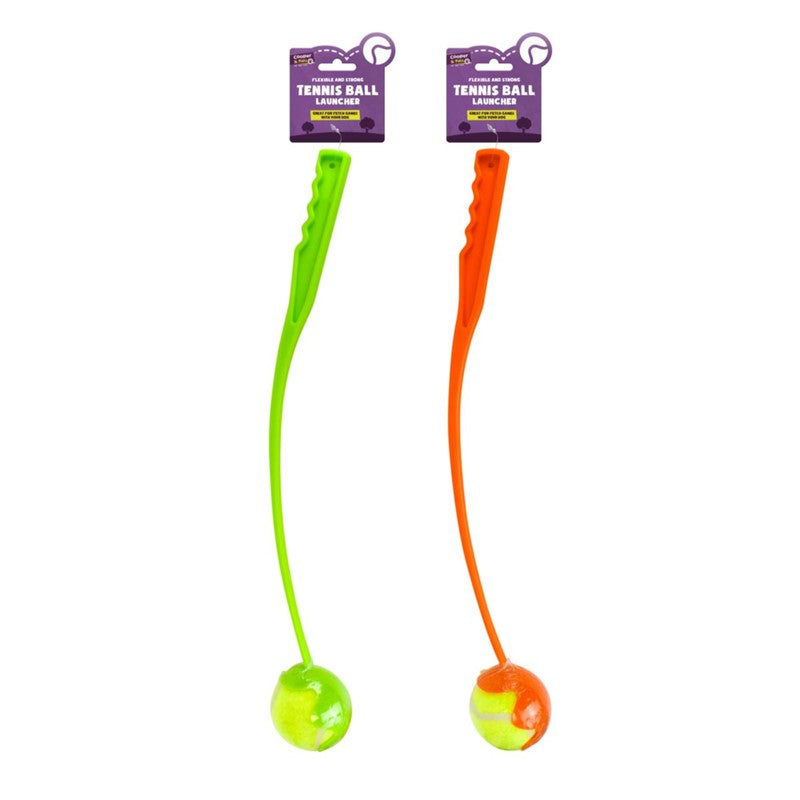 Plastic Dog Tennis Ball Chucker Launcher 50 cm Assorted Colours 6445 / 322190 A