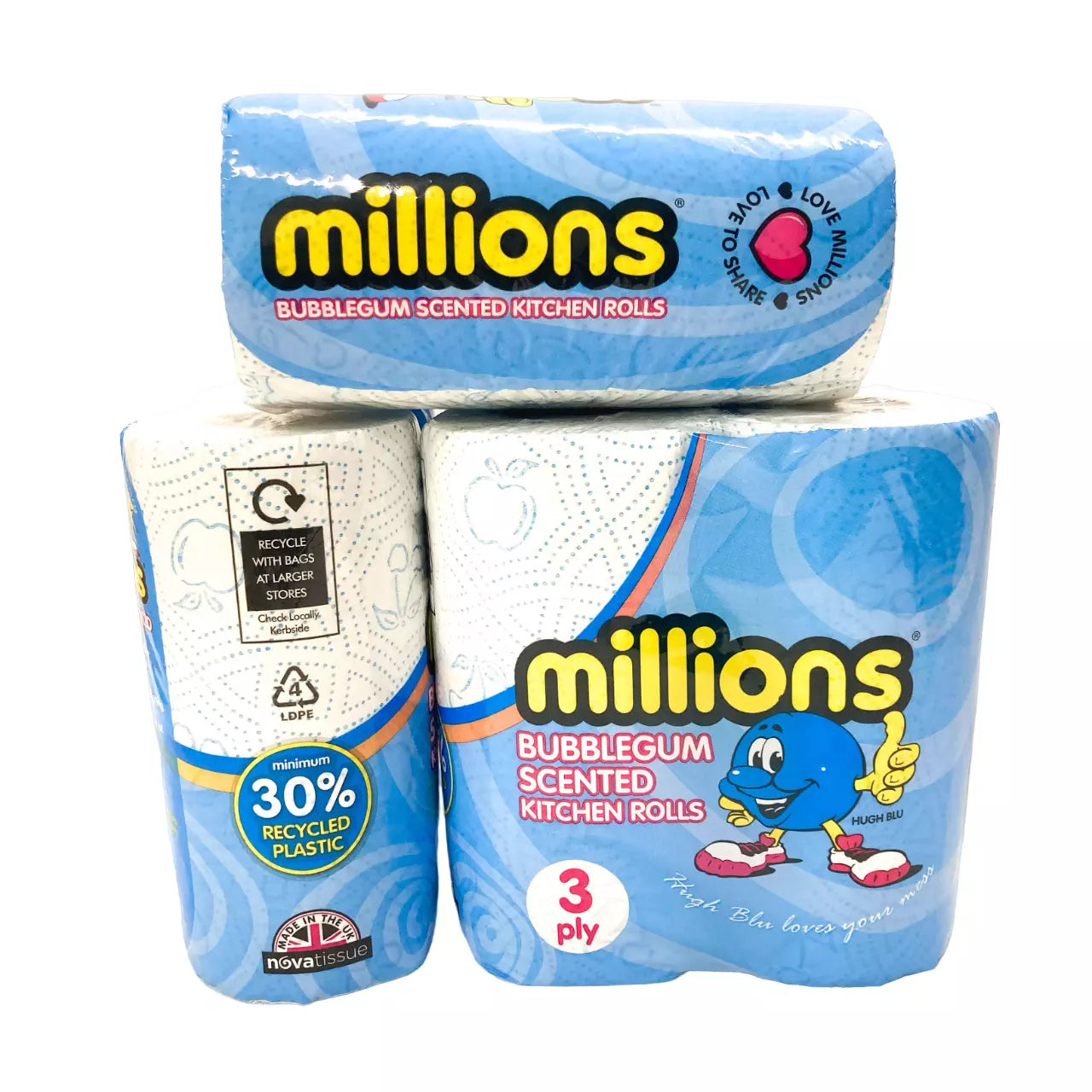 Millions Bubblegum Scented Kitchen Rolls -2 Pack