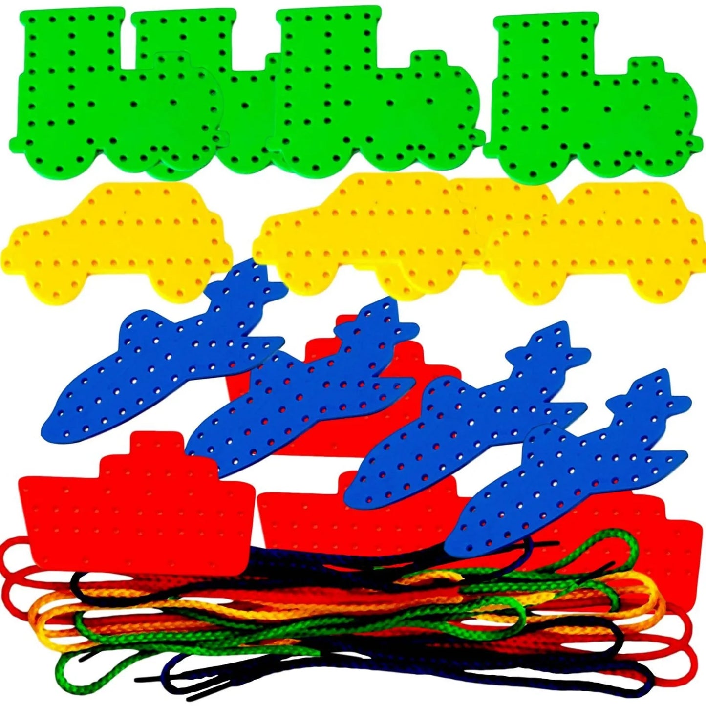 Transport Lacing Shapes Mega Mix ( 16 Shapes + 16 Laces )