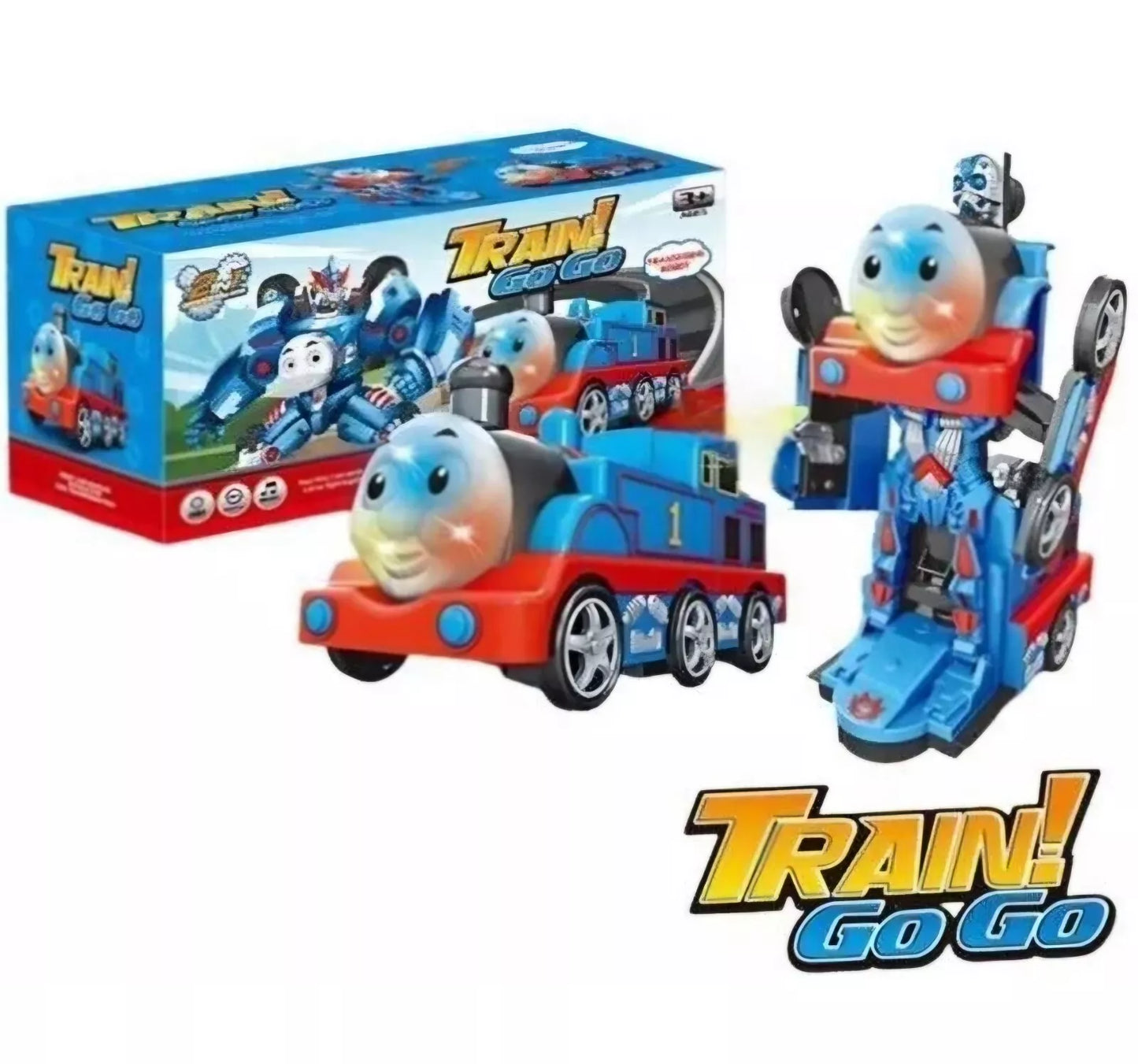 Thomas The Tank Engine 2 in 1 Transforming Robot Go Go Train Toy with Sound & Lights