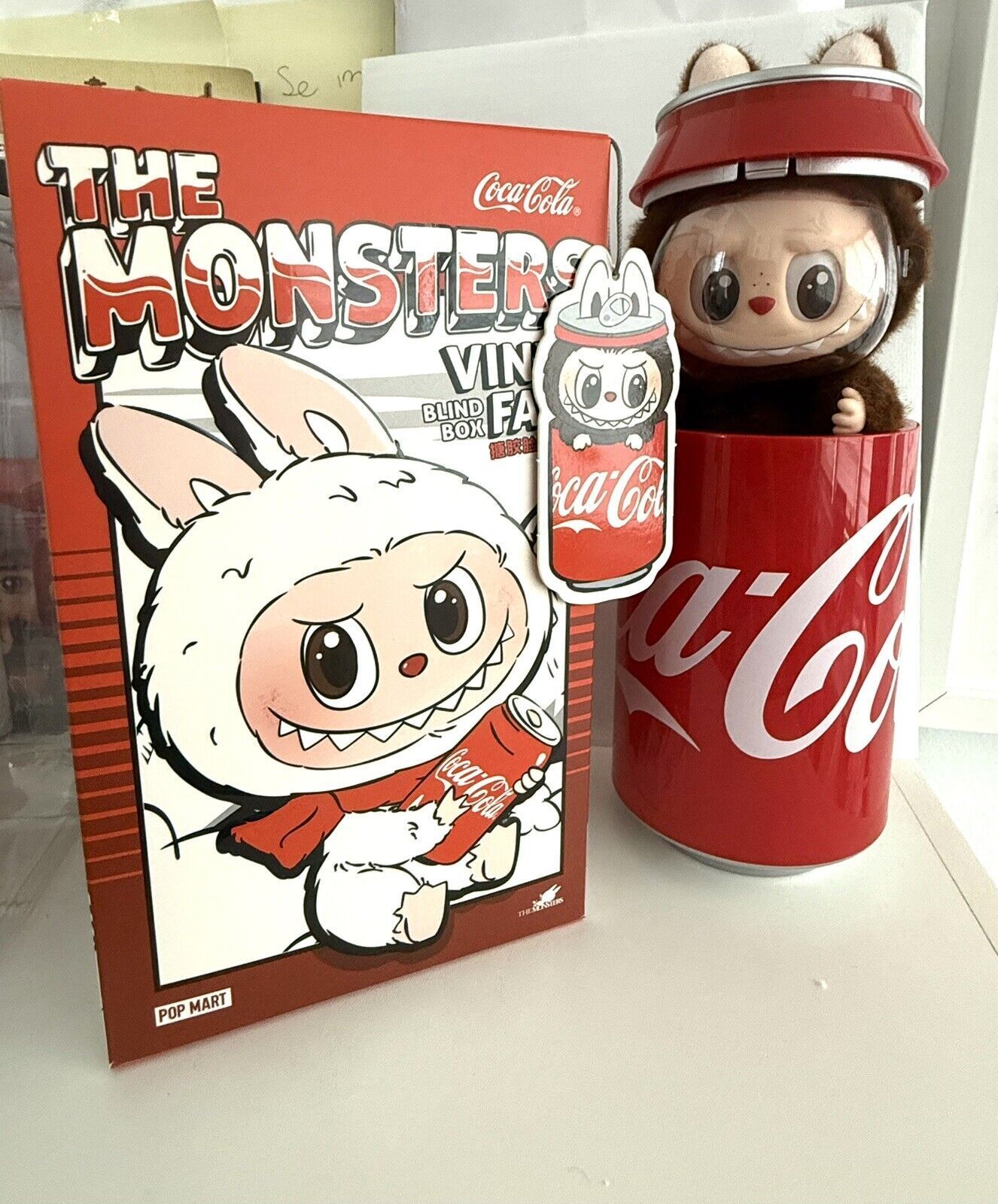 Labubu THE MONSTERS Coca-Cola Series PopMart Vinyl Face Plush Toy Doll VIRAL - 'The Secret' Canned Monster