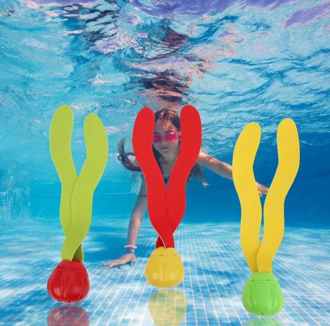 Underwater Light Up Diving Toys Dive Ring/Torpedo/Sticks Swimming Pool Game Diving Game - 4 Pack