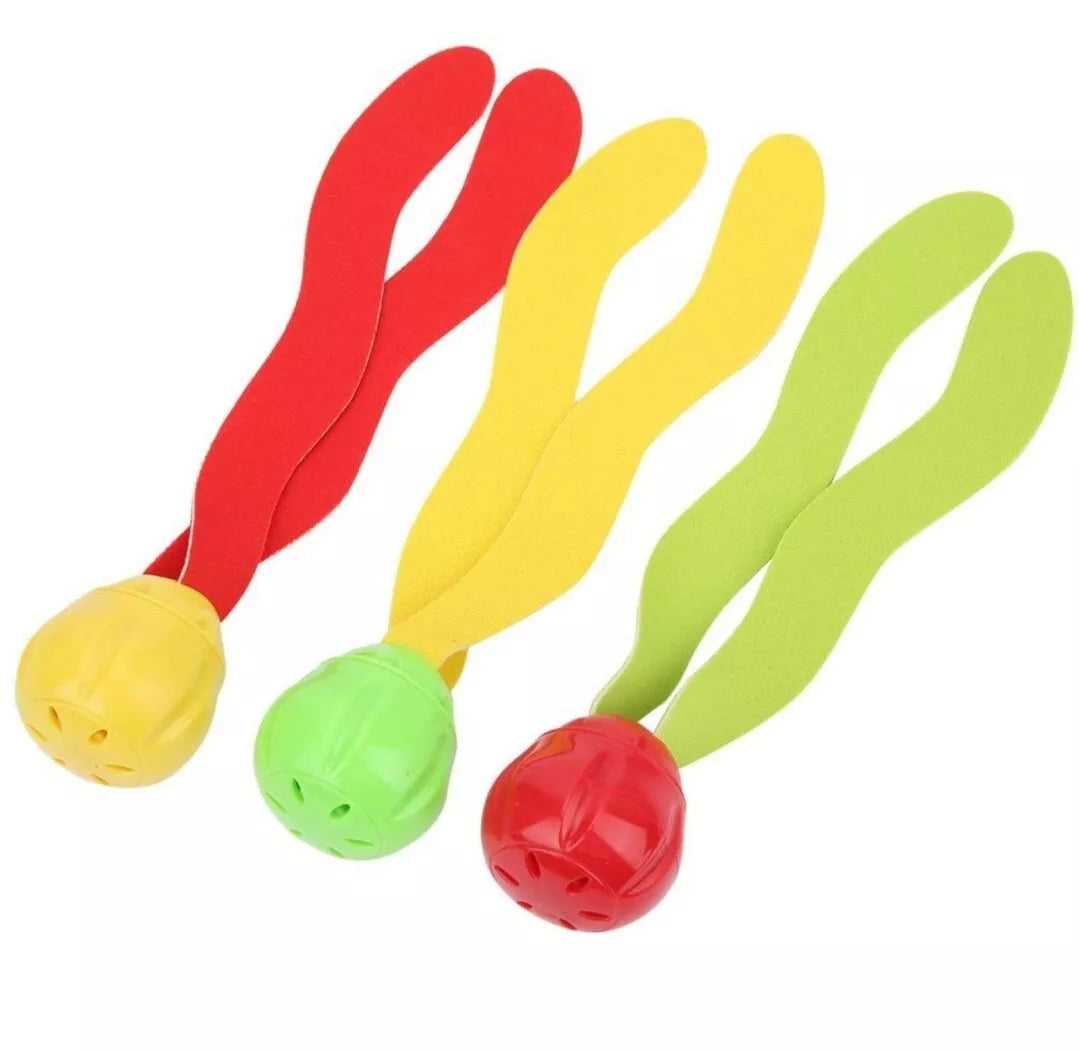 Underwater Light Up Diving Toys Dive Ring/Torpedo/Sticks Swimming Pool Game Diving Game - 4 Pack