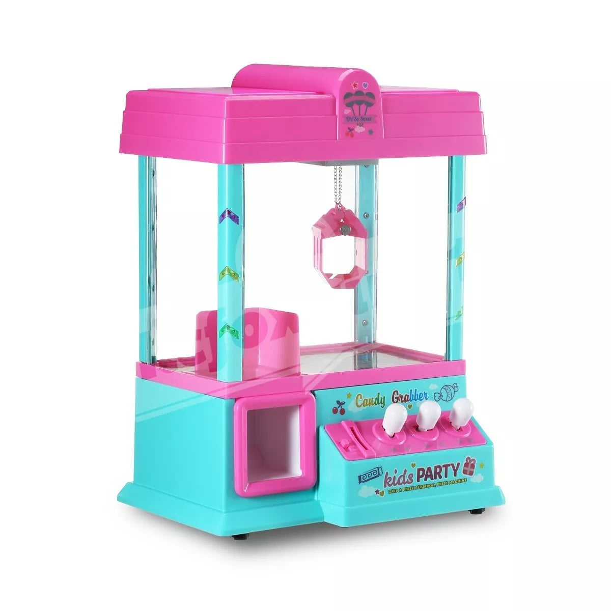 Mini Candy Grabber Claw Machine Pink Vending Arcade Game