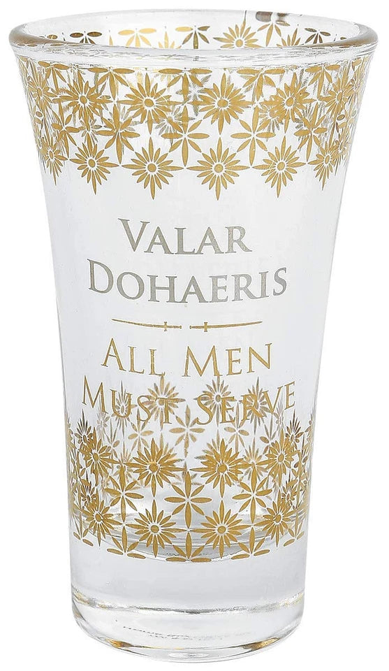 Game of Thrones Set of 6 Black and Gold Premium Glasses Luxury Box Set