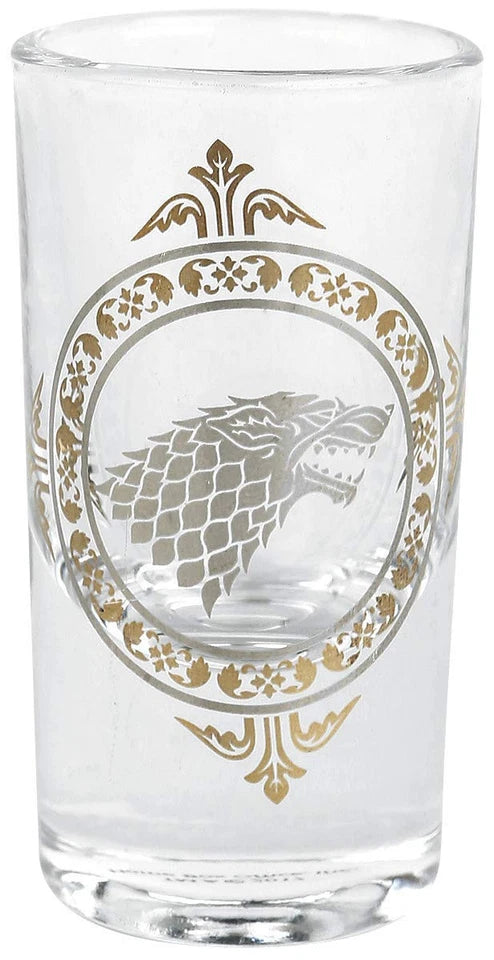 Game of Thrones Set of 6 Black and Gold Premium Glasses Luxury Box Set