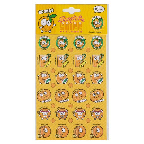 Orange Super Scratch And Sniff Sticker Pack