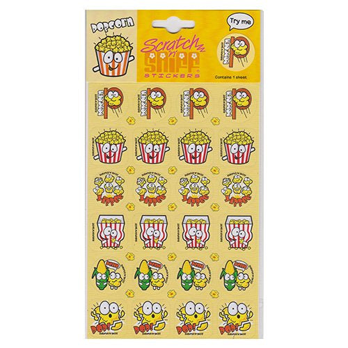 Popcorn Scratch And Sniff Sticker Pack