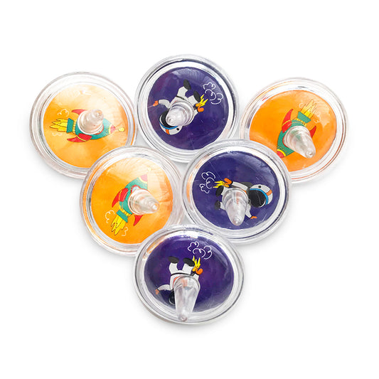 Space Mini Spinning Tops x 6