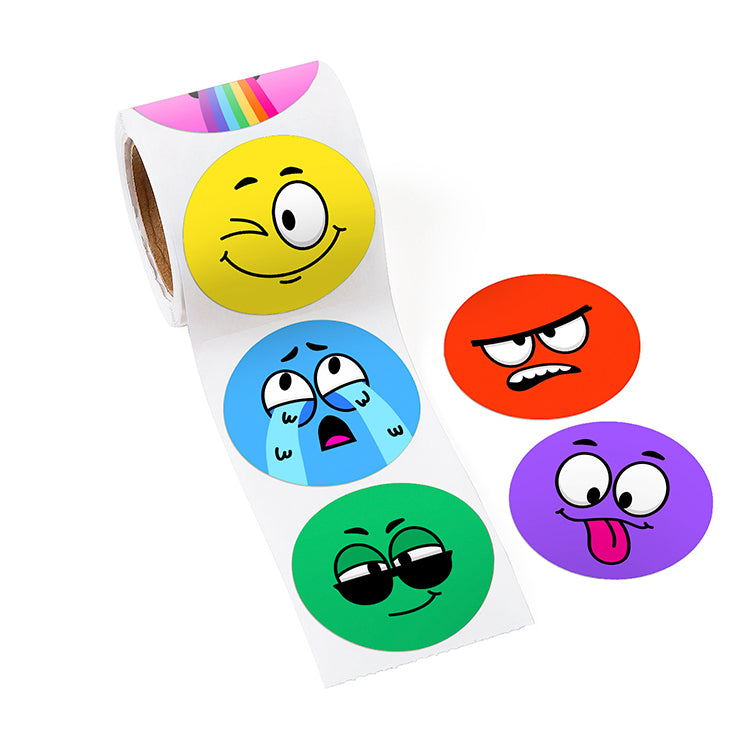 Funny Faces 120 Stickers Roll x 6 ( BULK BUY )
