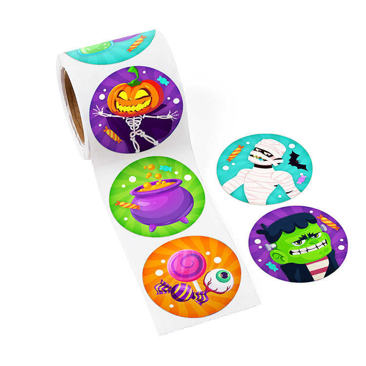 Halloween 120 Stickers Roll x 6 ( BULK BUY )