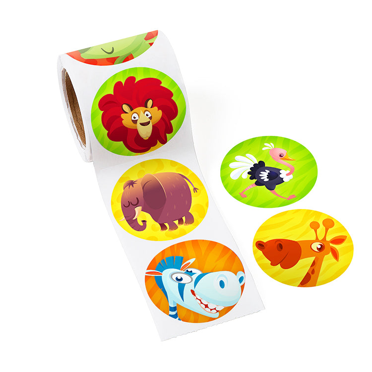 Jungle 120 Stickers Roll x 6 ( BULK BUY )