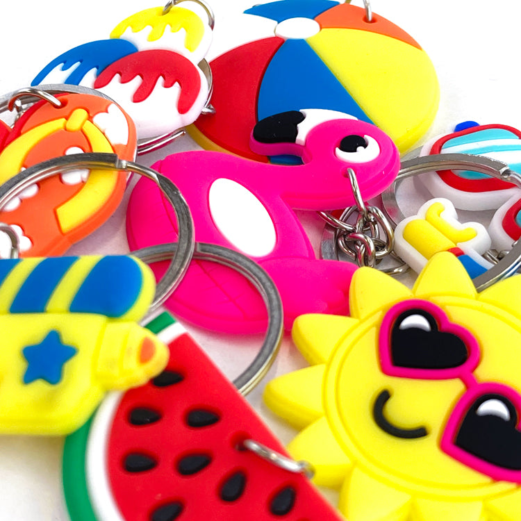 Summer Chunky 3D Keychains x 48 ( BULK BUY )