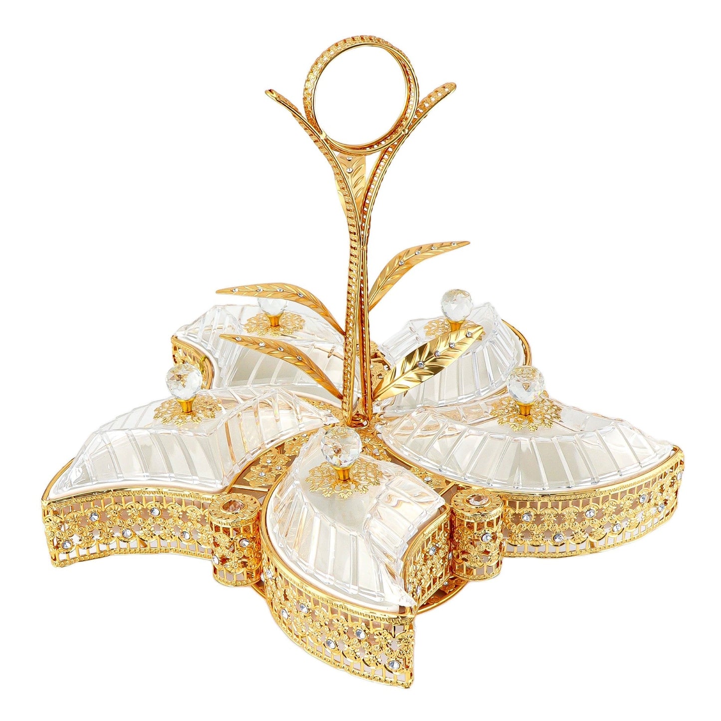 Durane Metal / Plastic Ornate Party Serving Tray Gold E0483-C Clamshell 55 x 46 cm 10679