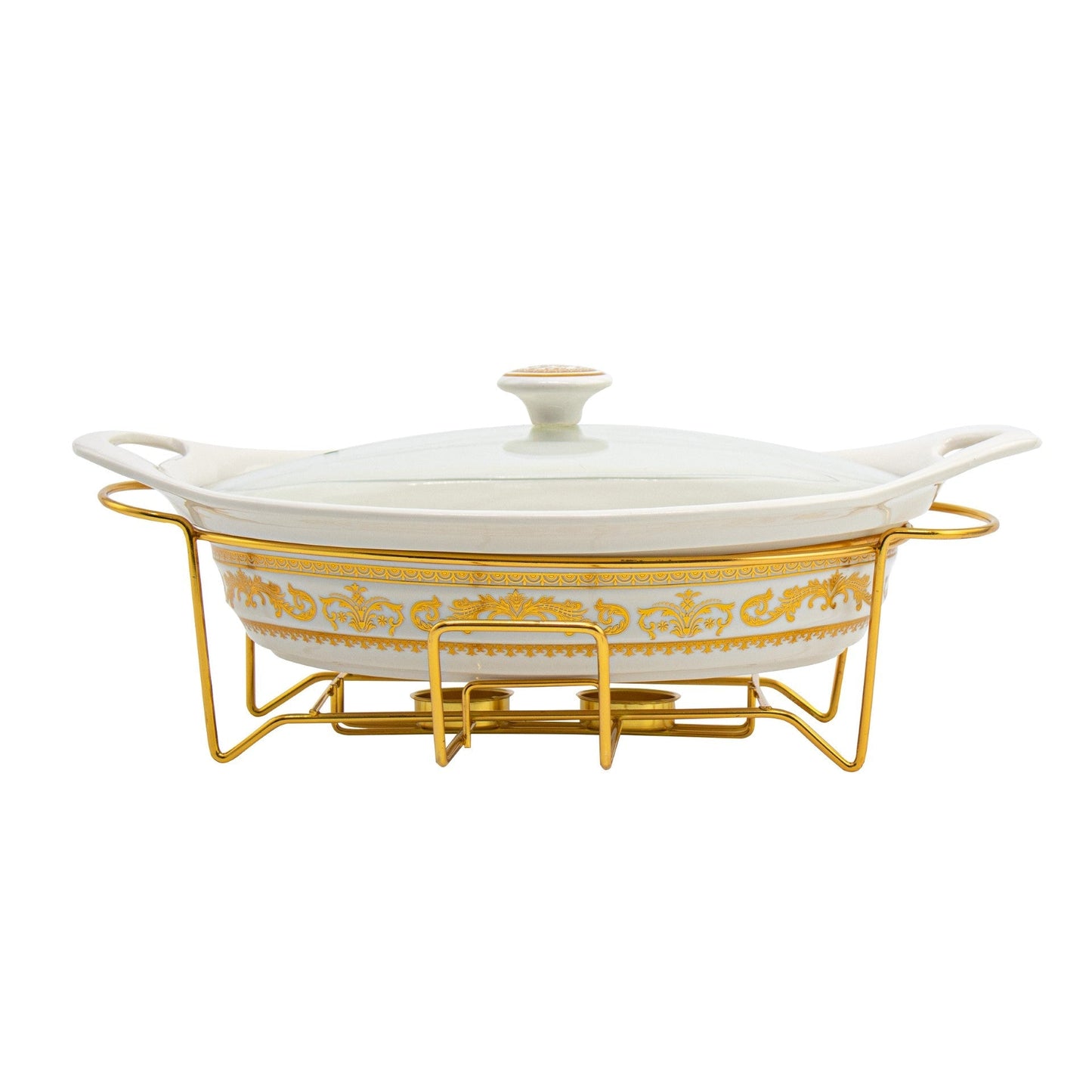 SQ Professional Durane Porcelain Banquet Chafing Dish 1.5L Floral 10751