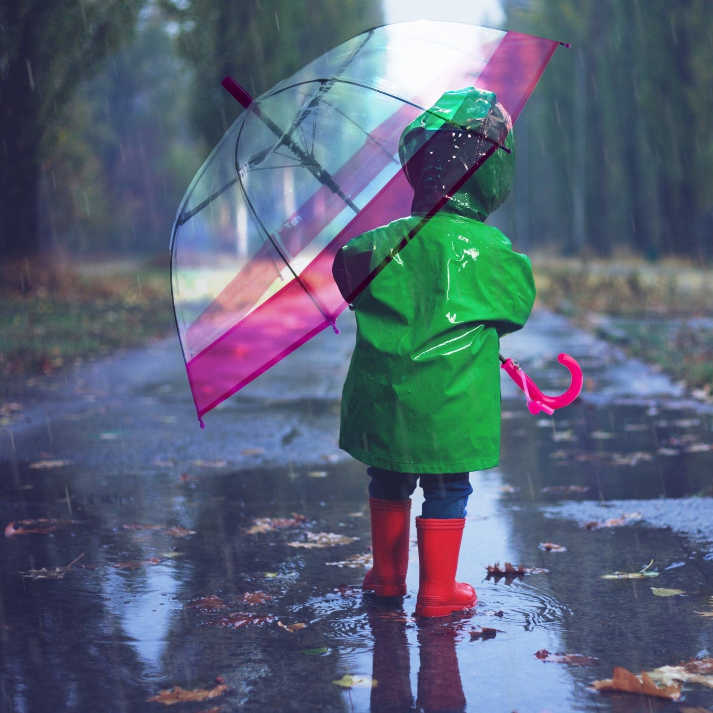 Durane Clear Kids Umbrella 48.5 cm Assorted Colours 10763