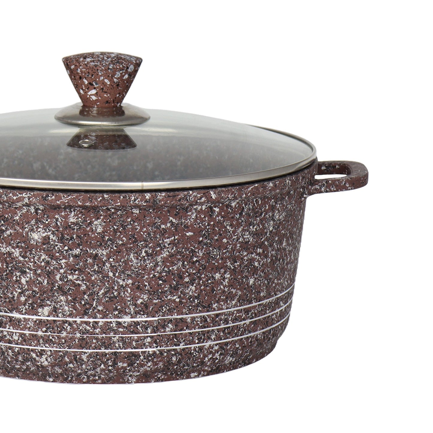Laria Granite Die Cast Stockpot Pan Set 4pcs Brown 10882