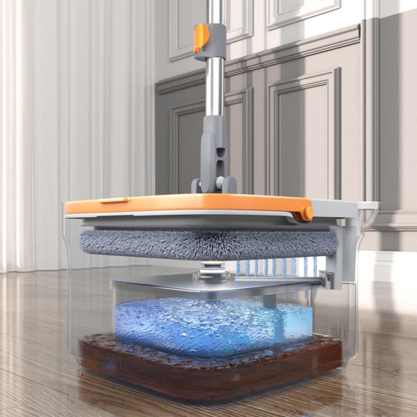 SQ Professional Super Mop Lite Square Spinning Mop Bucket Set 11231 / 11229