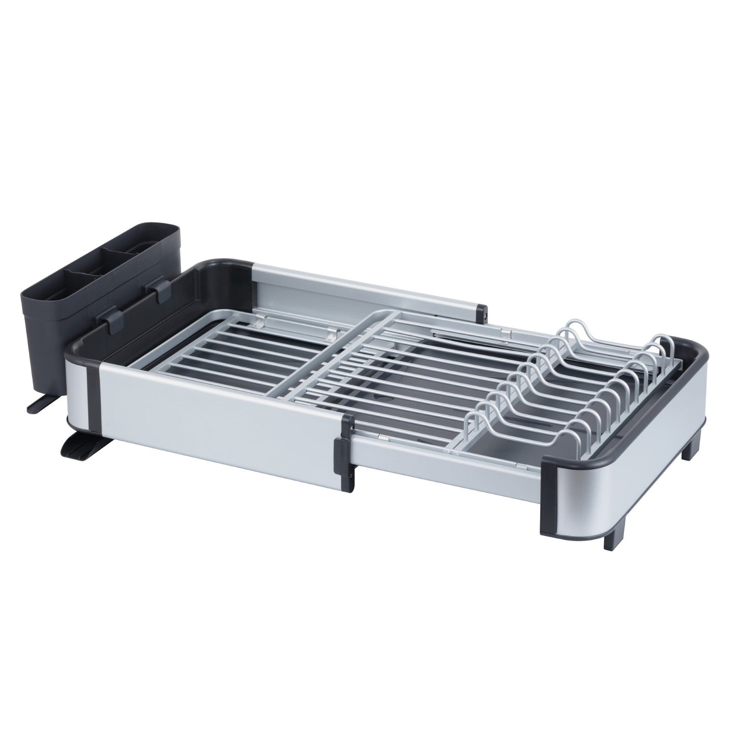 SQ Professional Durane Aluminium Expandable Dish Drainer 43-61 x 30 x 14.5 cm Silver 11299