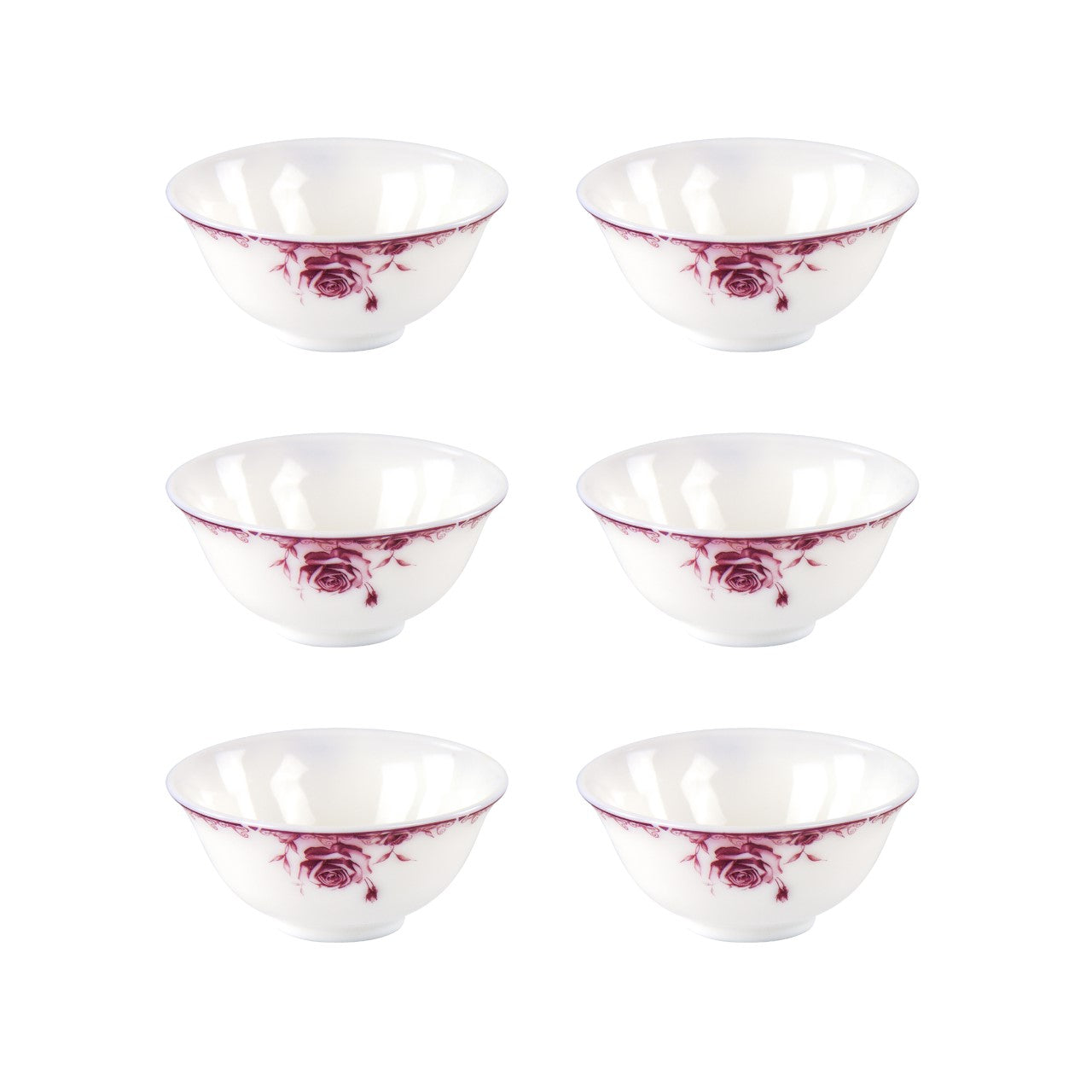 Opal Glass Snack Bowl Elisa Set of 6 11x4.5cm 8361