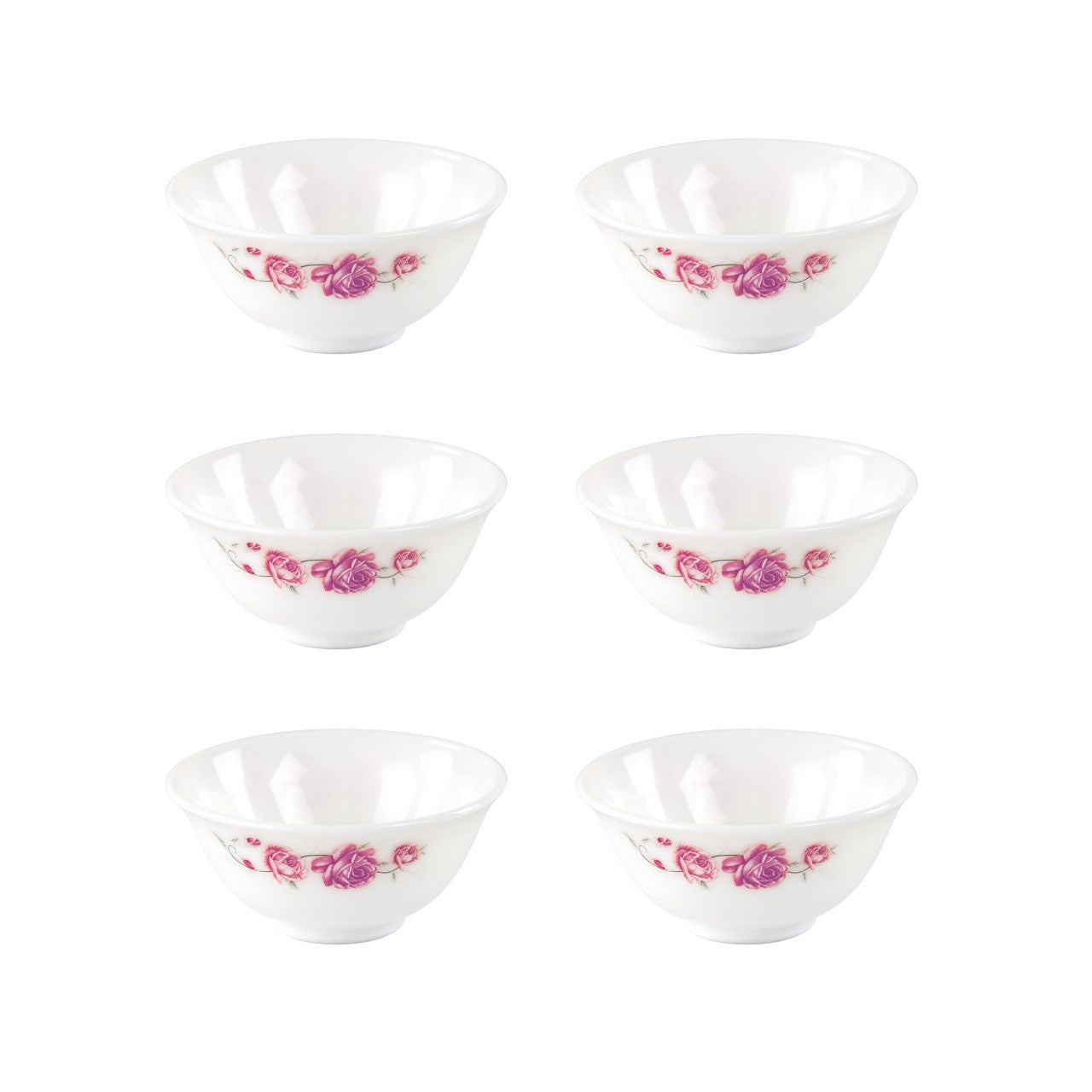 Opal Glass Serving Dish Snack Bowl Scarlett Set of 6 10x4cm 1645