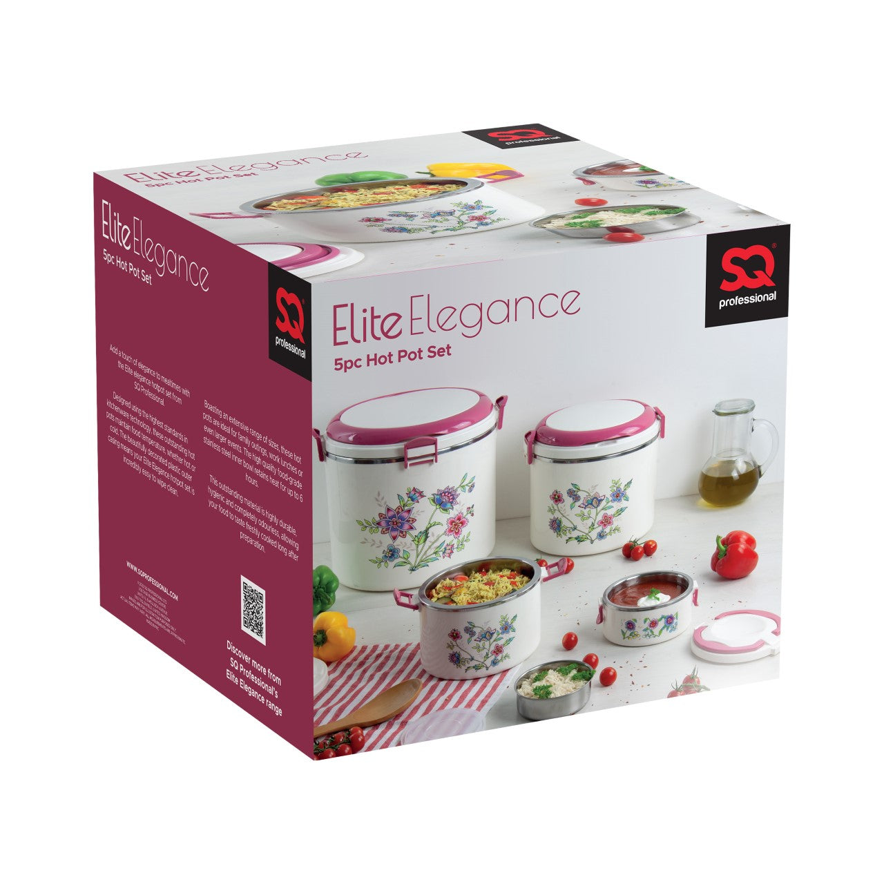 SQ Elite Elegance Hot Pot Set 5pc White 2323