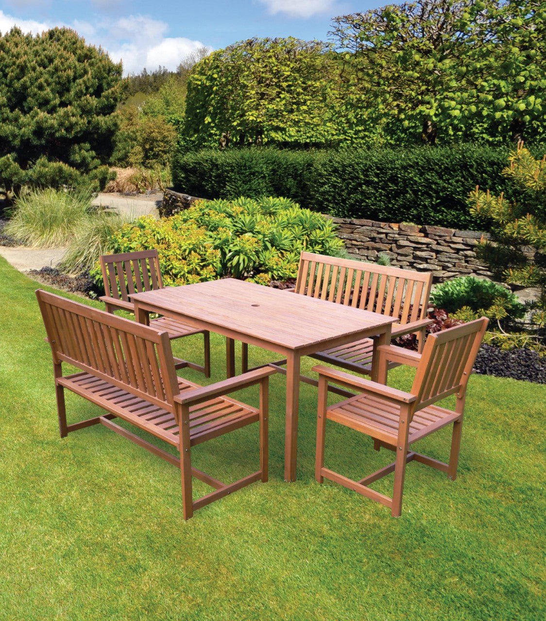 Woven Square Garden Table Cover 270 x 180 x 89cm 3299