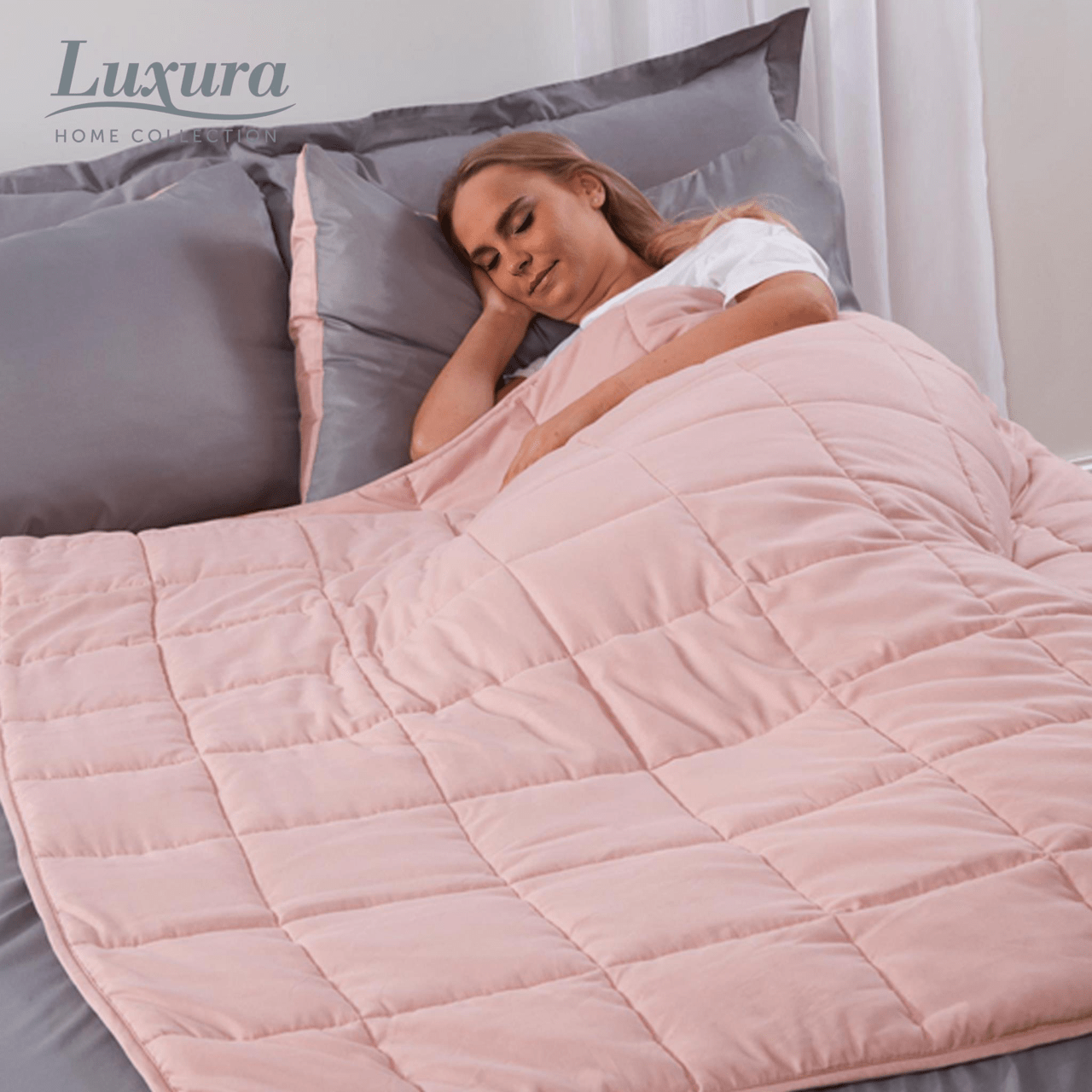 Weighted Blanket 150cm x 200cm 8kg Pink 4611