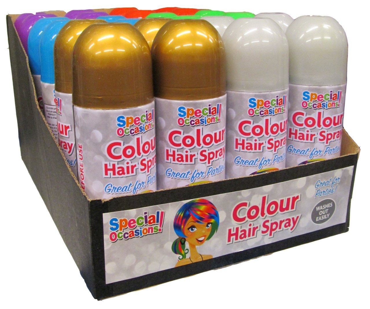 Rapide Washable Colour Hair Spray 200 ml Assorted Colours 5941 A
