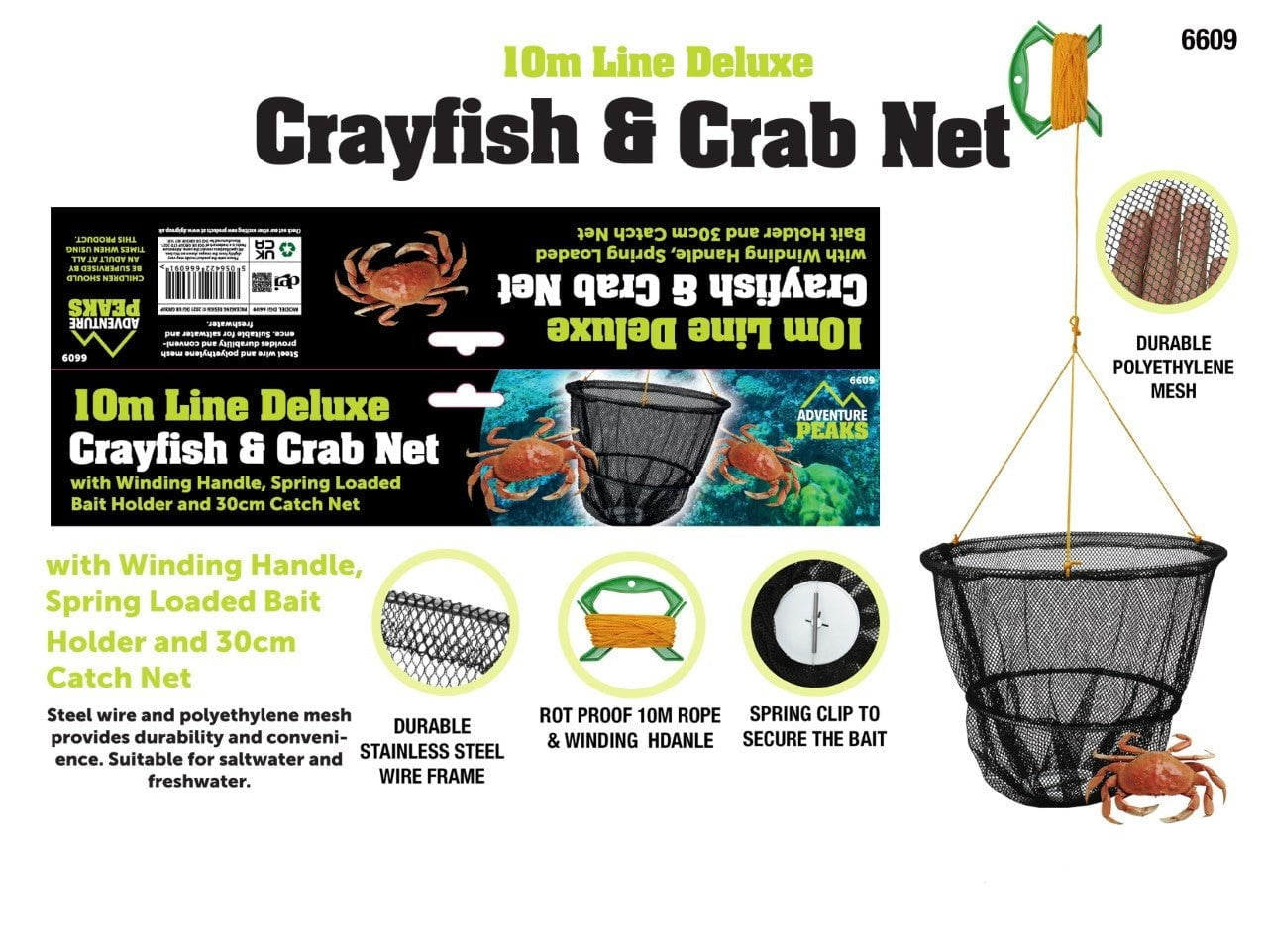 10m Deluxe Crayfish & Crab Net 6609