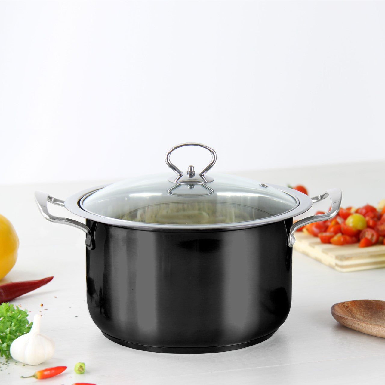 Gems Stainless Steel Stockpot Set 3PC Onyx 5780 10-12.30-14.60L 9578 (Big Parcel)