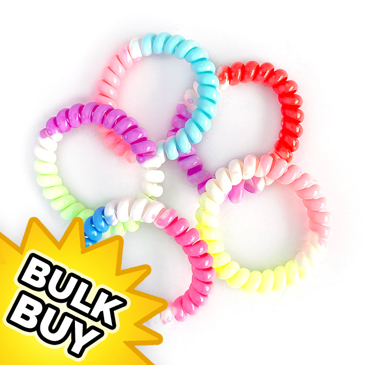 Two Tone Coil Bands x 100 ( BULK BUY )