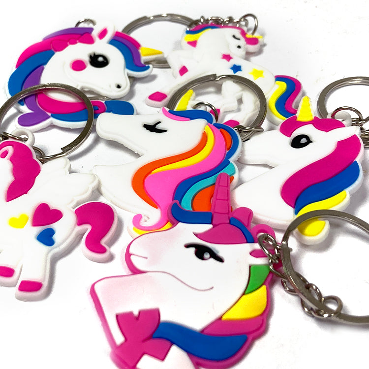 Chunky Unicorn Keychains x 6