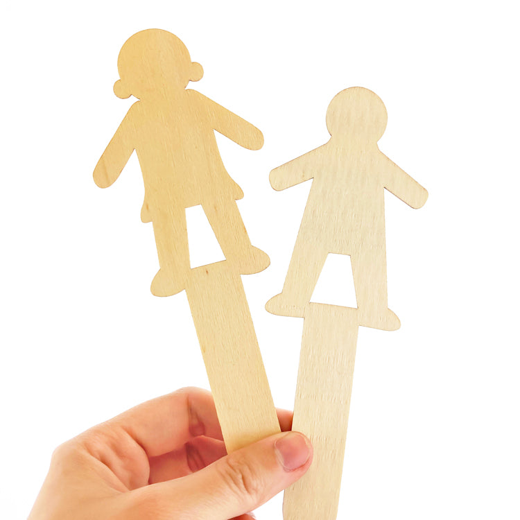 Crayola Wooden People Stick Puppets x 8