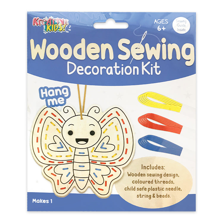 Butterfly Wooden Sewing Kit