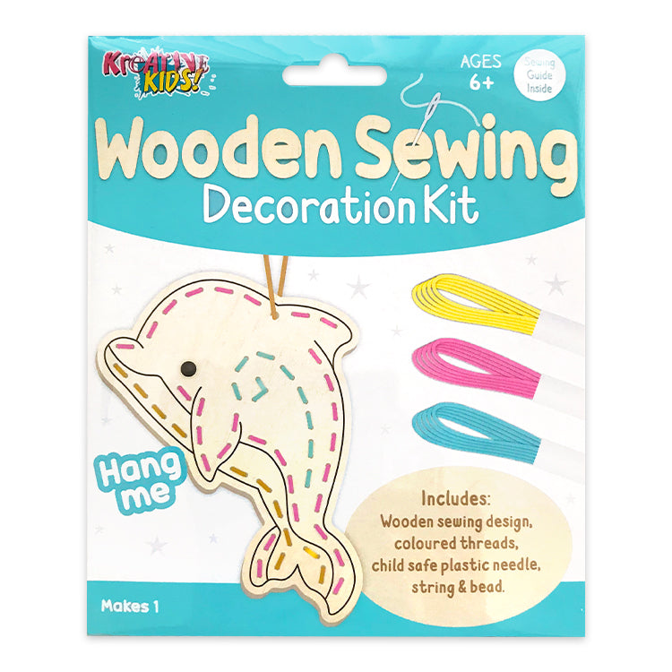 Dolphin Wooden Sewing Kit