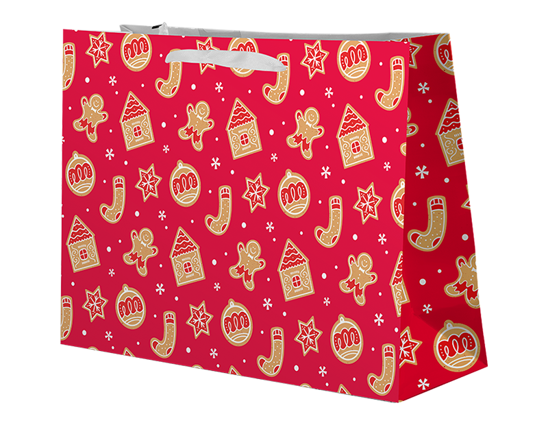 Gingerbread Man Large Deluxe Gift Bag