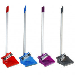 Plastic Small Economic Dustpan and Brush Set Assorted Colours ZP139 A