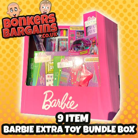 9 Item Barbie Extra Toy Bundle Box
